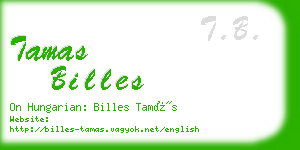 tamas billes business card